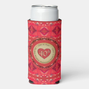 40th Ruby Anniversary Seltzer Can Cooler