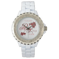 40th Ruby Anniversary with Date and Initials