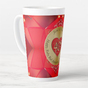 40th Ruby Latte Mug