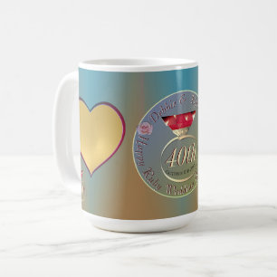 40th Ruby Wedding Anniversary 2 Photos  Coffee Mug