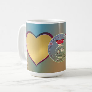 40th Ruby Wedding Anniversary 2 Photos  Coffee Mug