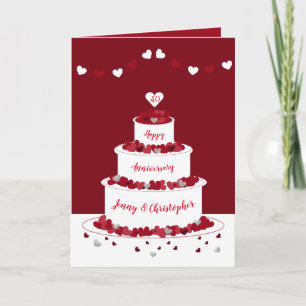 40th Ruby Wedding Anniversary cake card