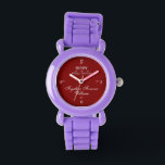 40th Ruby Wedding Anniversary Custom Watch<br><div class="desc">40th Ruby Wedding Anniversary Custom Watch Custom your watch with words that mean a lot to you and your spouse  a great gift his and hers or just for him or just for her</div>
