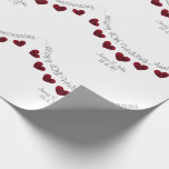 40th Ruby Wedding Anniversary personalised paper<br><div class="desc">Modern 40th Ruby Wedding Anniversary personalised, white wrapping paper with red heart bunting design. The perfect gift wrap for couples celebrating their Ruby Anniversary after forty years of marriage. Use the personalise button to change the names of the husband and wife, as well as the wedding dates to those of...</div>