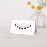 40th Ruby Wedding Anniversary place cards