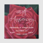 40th Ruby Wedding Anniversary Red Rose Magnet<br><div class="desc">Oil on canvas by Jan Sinclair. Ready to be customised to your event specifics. See the full range of matching products in this range here... </div>