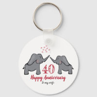 40th ruby wedding anniversary wife elephant