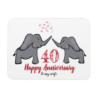 40th ruby wedding anniversary wife elephant