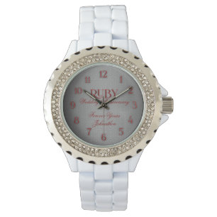 40th Ruby Wedding Annivsersary Custom Watch