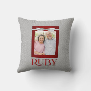 40th Ruby Wedding Annivsersary  Photo Cushion