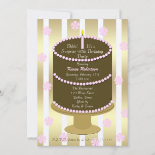 40th Surprise Birthday Party Invitation