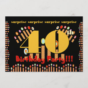 40th SURPRISE Birthday Party Invitation Template