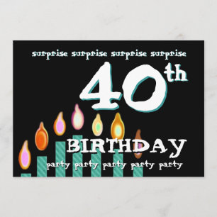 40th SURPRISE Birthday Party Invitation Template