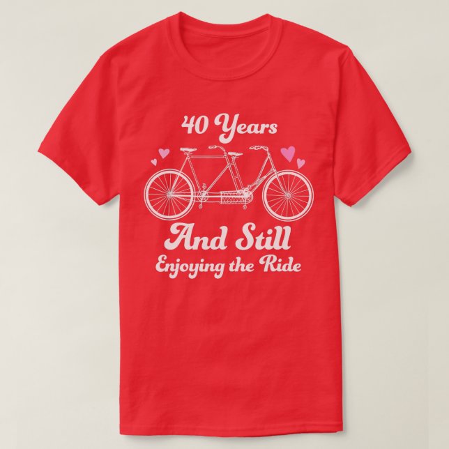 40th Wedding Anniversary  40 Years Together Gift I T-Shirt (Design Front)