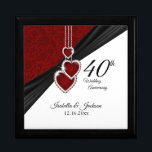 40th Wedding Anniversary Beautiful Keepsake Gift Box<br><div class="desc">40th, 52nd or 80th Wedding Anniversary Design Gift Box. ⭐This Product is 100% Customisable. Graphics and text can be deleted, moved, resized, changed around, rotated, etc... 99% of my designs in my store are done in layers. This makes it easy for you to resize and move the graphics and text...</div>