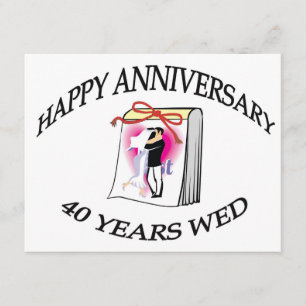 40th. Wedding Anniversary Card