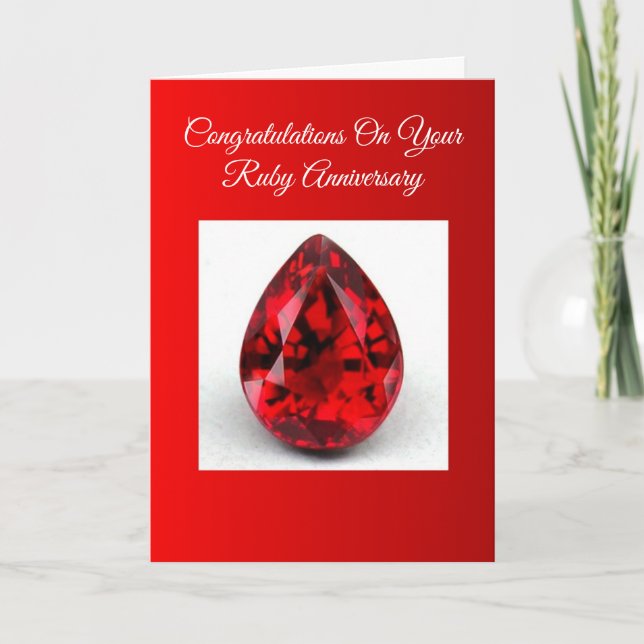 40th Wedding Anniversary Card (Front)