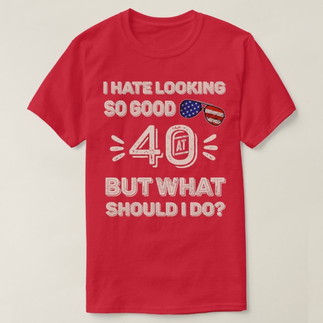 40th Wedding Anniversary For Him Her 40 Birthday F T-Shirt (Design Front)