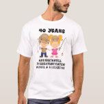 40th Wedding Anniversary Gift For Him T-Shirt<br><div class="desc">This fun “40 years and shes still my greatest catch” gift is a great gift idea for a husband on your anniversary. Celebrate 40 Years Together with a funny fisherman themed shirt you can personalise with his and hers names.</div>