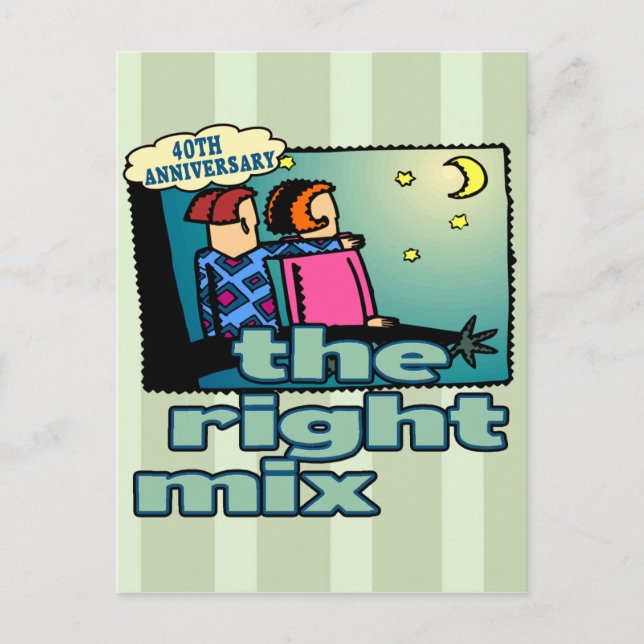 40th Wedding Anniversary Gifts Postcard (Front)