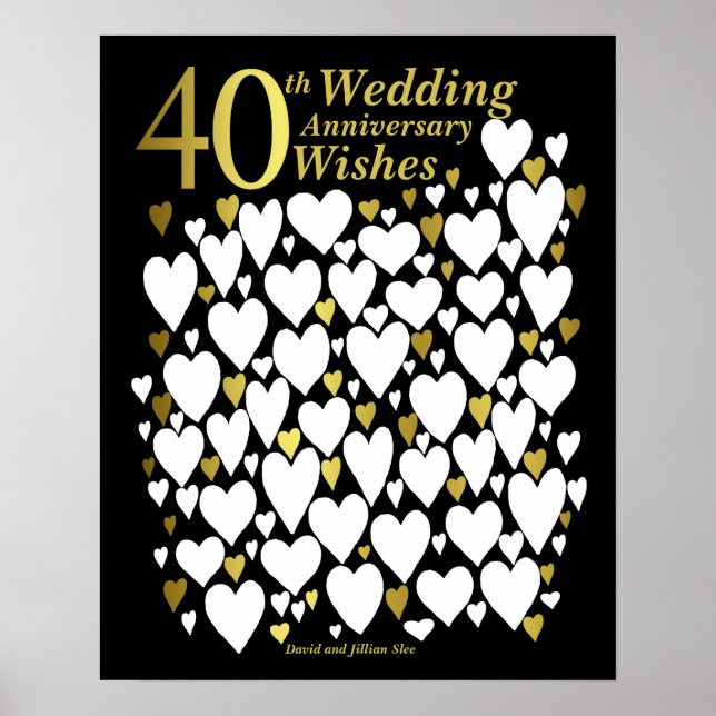 40th Wedding Anniversary Guest Book (Front)