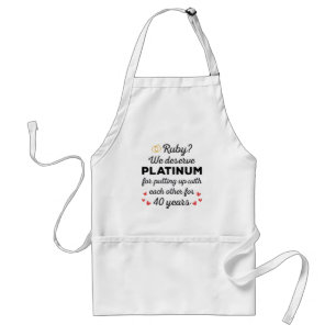 40th Wedding Anniversary I - Ruby Funny Couple Standard Apron