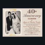40th Wedding Anniversary Invitation - Custom Photo<br><div class="desc">40th Wedding Anniversary Invitation - Custom Photo</div>