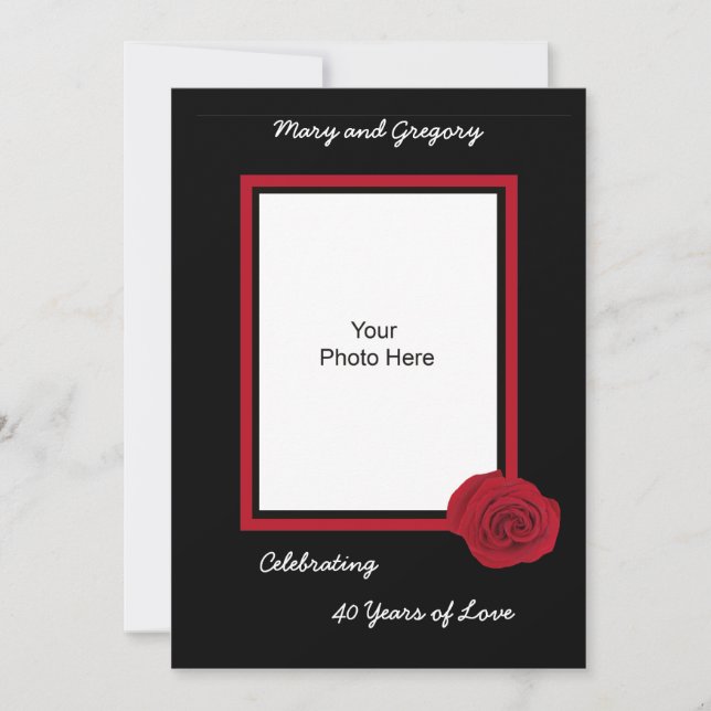 40th Wedding Anniversary Invitation Photo (Front)
