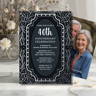 40th Wedding Anniversary Invitations Elegant