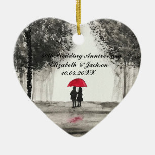 40th Wedding Anniversary Milestone Mr And Mrs Ceramic Tree Decoration