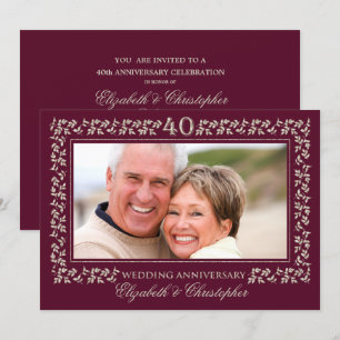 40th Wedding Anniversary Party Invitations