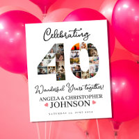 40th Wedding Anniversary Photo Collage party