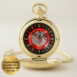40th Wedding Anniversary PHOTO Gift Ruby Red Pocket Watch<br><div class="desc">Looking for the perfect 40th wedding anniversary gift? Look no further! Our stunning Ruby Red Personalised forty, 40 years of marriage PHOTO Anniversary watch is the ideal gift to commemorate this special milestone. This watch features a customisable design that allows you to add a photo and commemorative text, making it...</div>