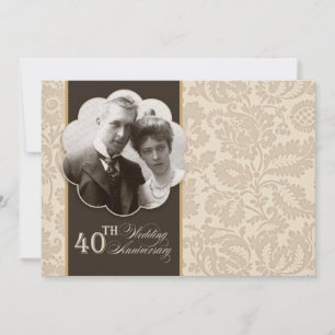 40th wedding anniversary photo invitations