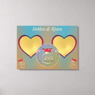 40th Wedding Anniversary Photos  Canvas Print