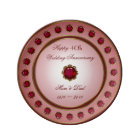 40th Wedding Anniversary Porcelain Plate