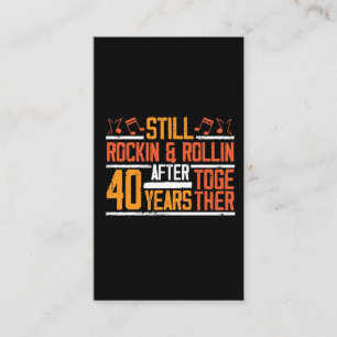 40th Wedding Anniversary Rocking Wife Husband Business Card