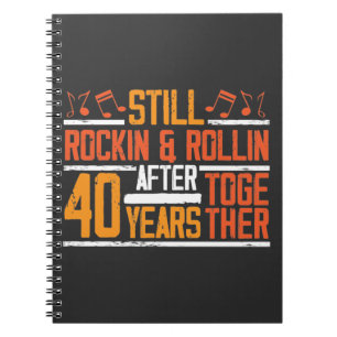 40th Wedding Anniversary Rocking Wife Husband Notebook