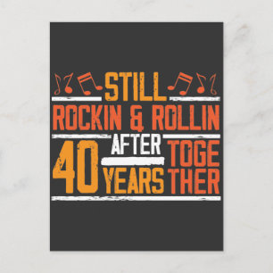 40th Wedding Anniversary Rocking Wife Husband Postcard
