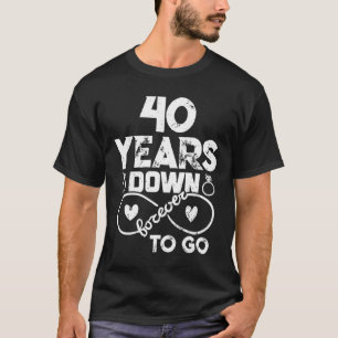 40th Wedding Anniversary Romantic Couple Husband W T-Shirt