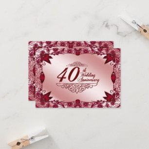 40th Wedding Anniversary RSVP Invitation