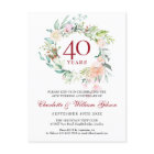 40th Wedding Anniversary Ruby Floral Garland