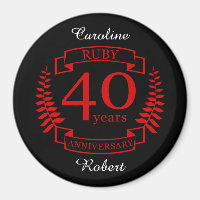 40th Wedding ANNIVERSARY RUBY
