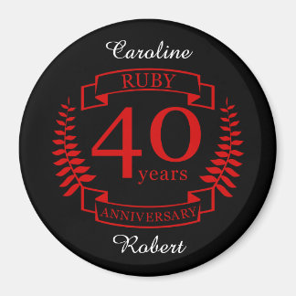 40th Wedding ANNIVERSARY RUBY Magnet