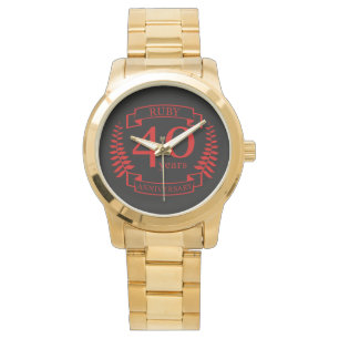40th Wedding ANNIVERSARY RUBY Watch