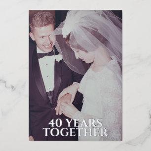 40th Wedding Anniversary Silver & Photo