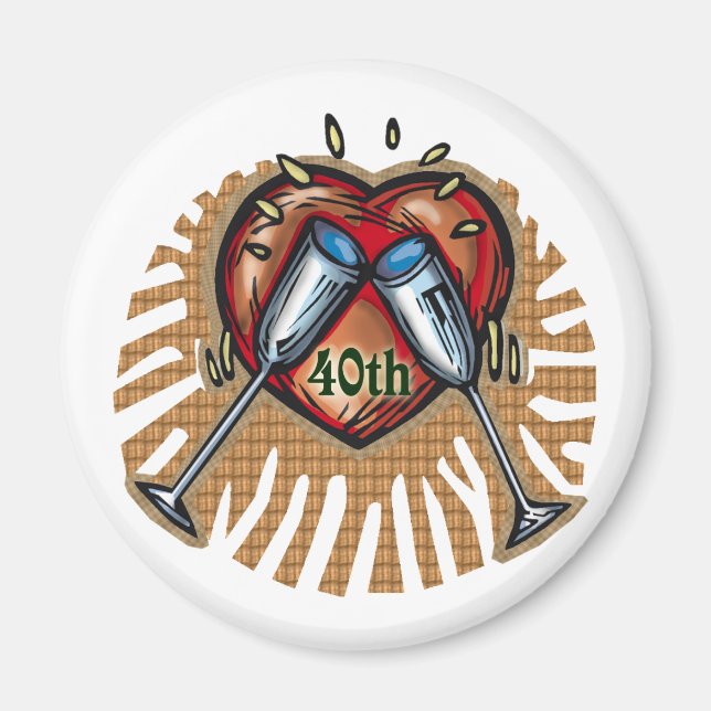 40th wedding anniversary t magnet (Front)