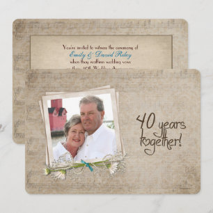 40th Wedding Anniversary Vow Renewal Invitation