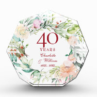 40th Wedding Ruby Anniversary Roses Garland