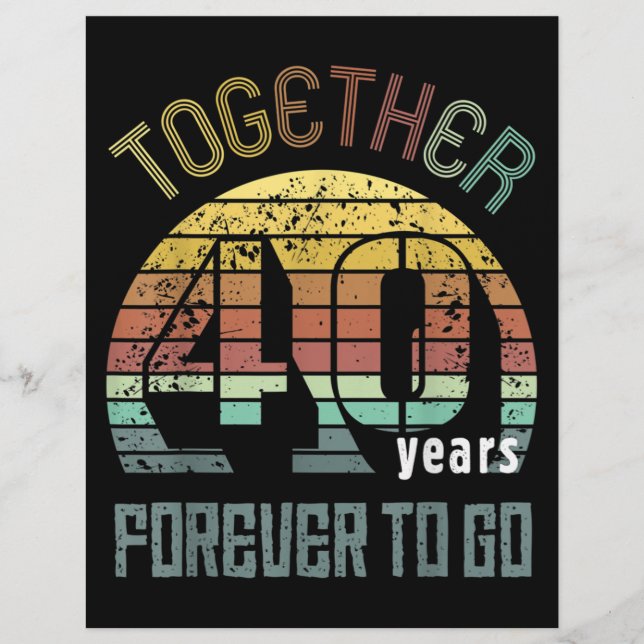 40th Years Wedding Anniversary Gifts For Couples Flyer (Front)